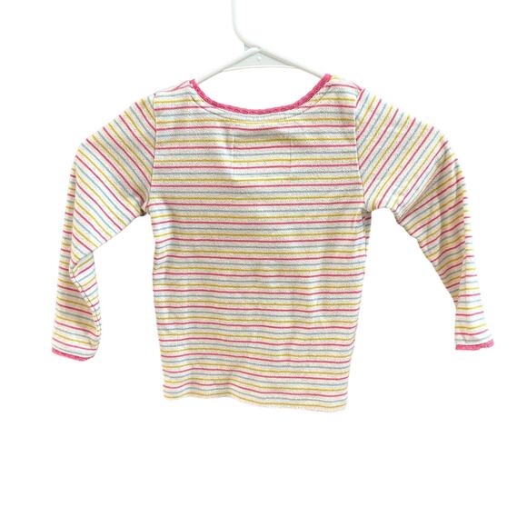 Mini Boden Corduroy Flower Pinafore Striped Pointelle Shirt Size 4-5Y 110cm - Picture 9 of 10